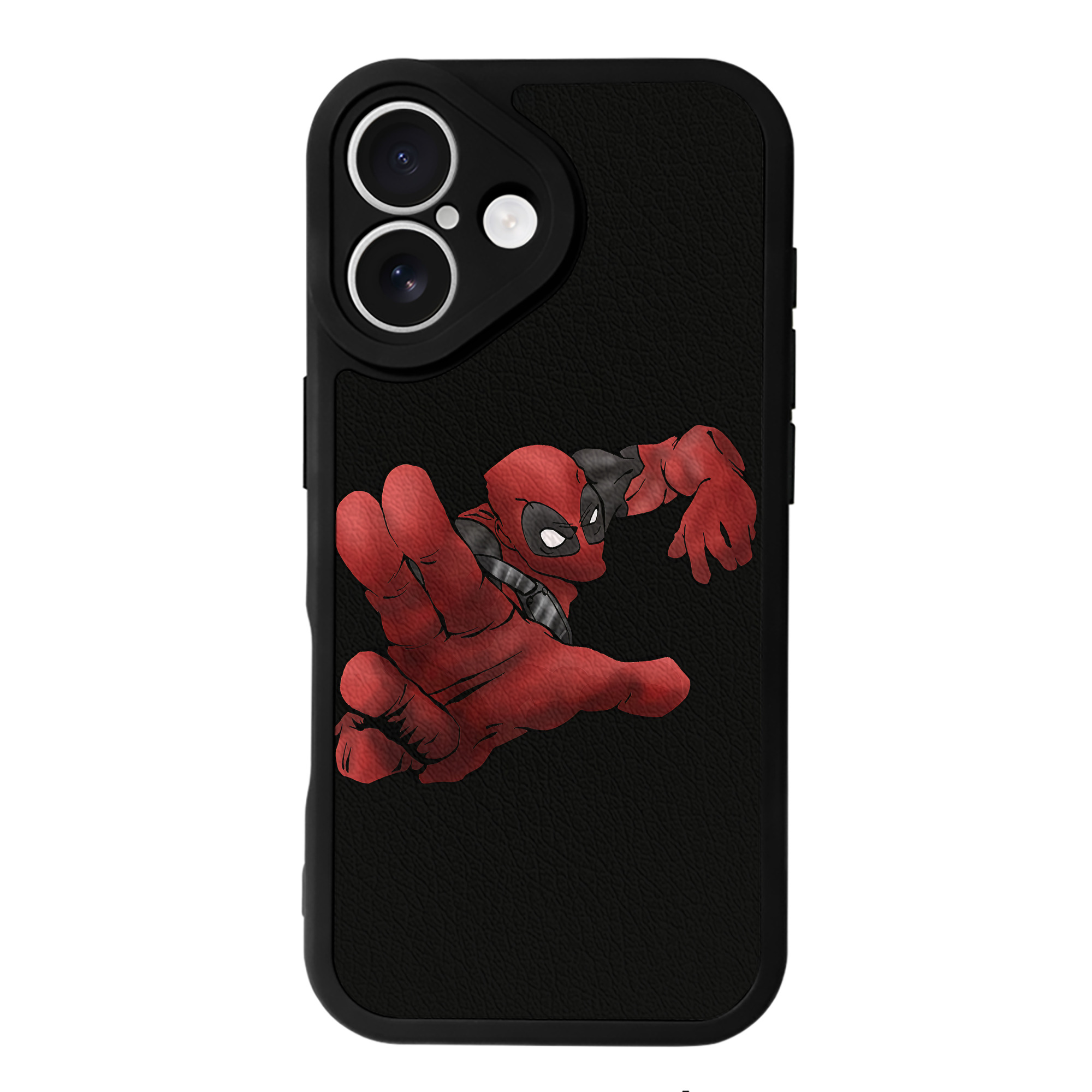 （画像用） Deadpool デッドプール 【iPhone 16シリーズ対応】シリコンスマホケース（レザー調） 材質：シリコン